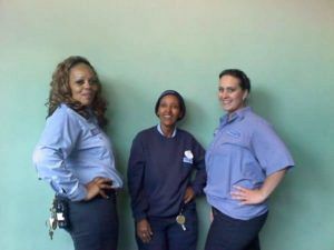 Yeweinishet "Weini" Mesfin, a night janitor at Disneyland Resort, poses with coworkers at Disneyland Resort. Mesfin was homeless and living out of her car, a secret she kept from family and coworkers. She died in her car in late 2016. (Photo courtesy of Mindy Martin)